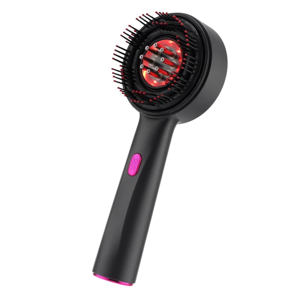 TrichoGlow™ 630nm Red Light Hair Growth Comb – Electric Scalp Massager & Oil Applicator