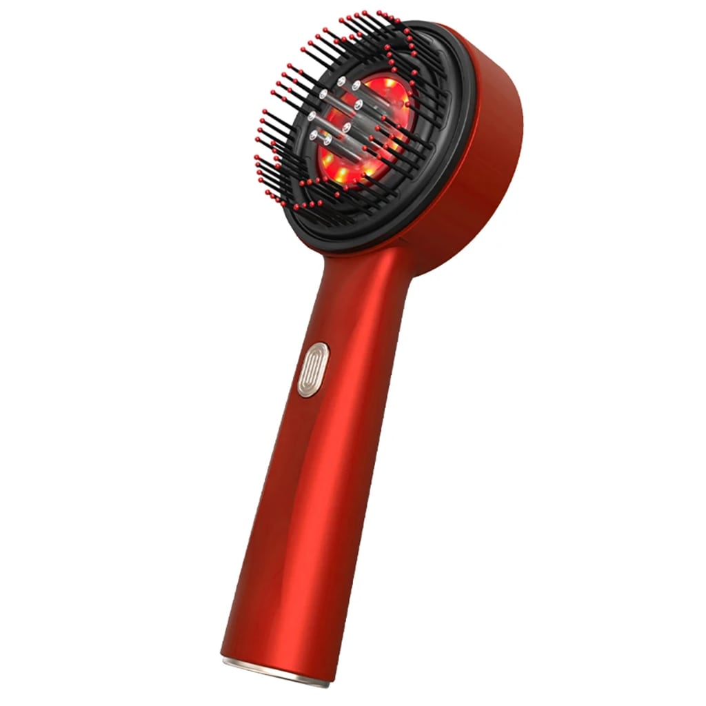 TrichoGlow™ 630nm Red Light Hair Growth Comb – Electric Scalp Massager & Oil Applicator